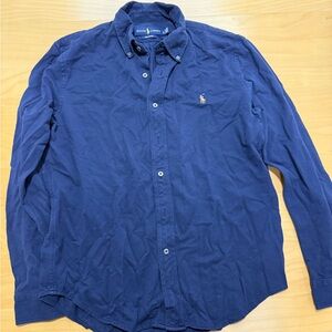 Ralph Lauren Men's Navy Button Down Shirt